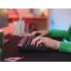 Juhtmega mänguklaviatuur TRUST GXT 836 Evocx USB QWERTY US English, RGB-taustvalgustus, randmetugi, 114 klahvi, 110% paigutus