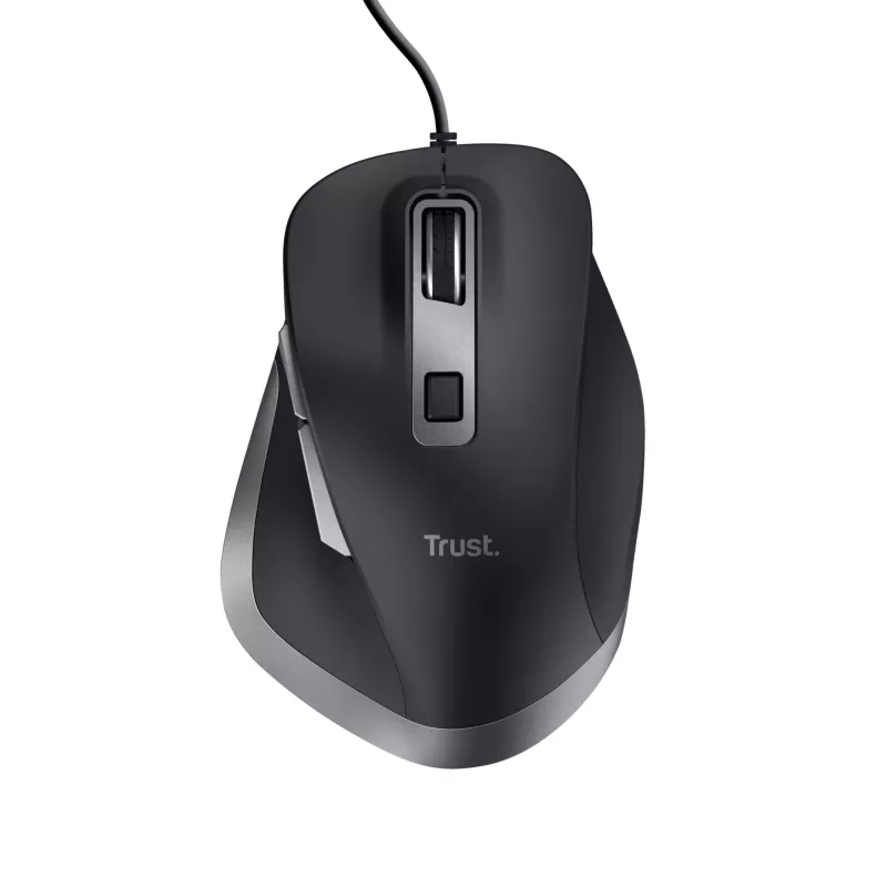 Trust Fyda juhtmega hiir, paremakäeline, optiline, USB Type-A, 5000 DPI, must
