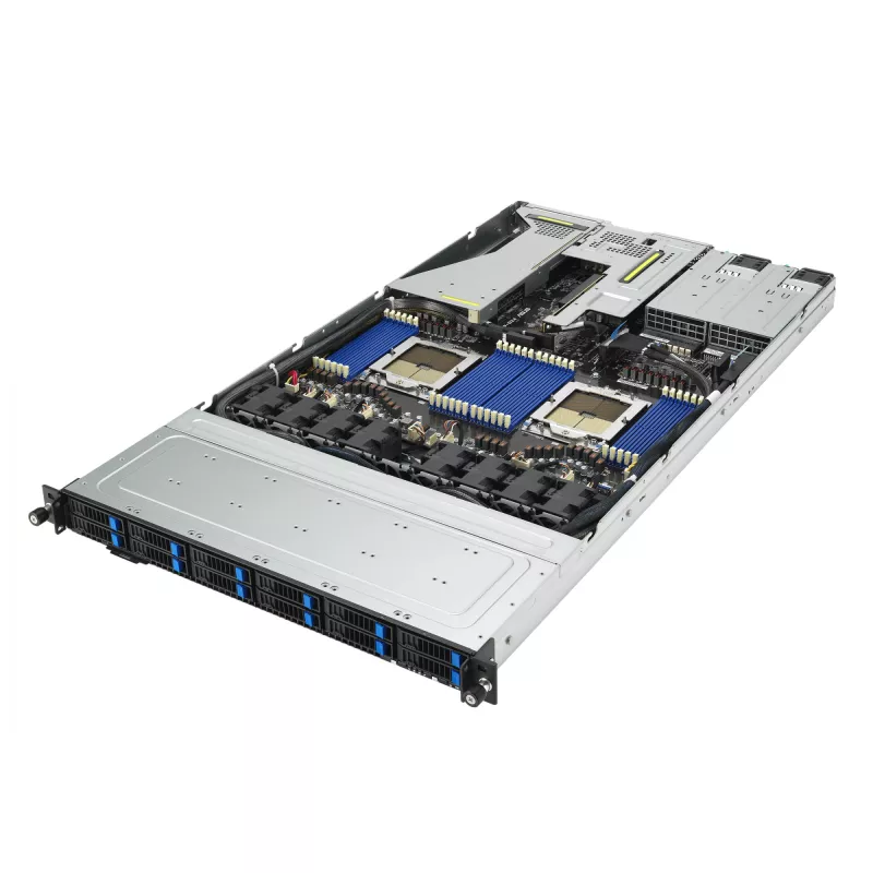 ASUS RS700A-E12-RS12U Socket SP5 Rack (1U) Must, teras