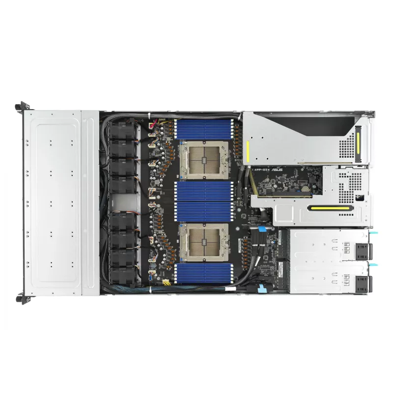 ASUS RS700A-E12-RS12U Socket SP5 Rack (1U) Must, teras