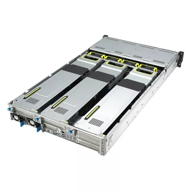 Riiuliserver ASUS RS720A-E12-RS24U 2U Socket SP5, 2x CPU tugi, 24x 2,5-tollist pesa, 24 DIMM DDR5 pesa, 2600W toiteplokk, 10GbE