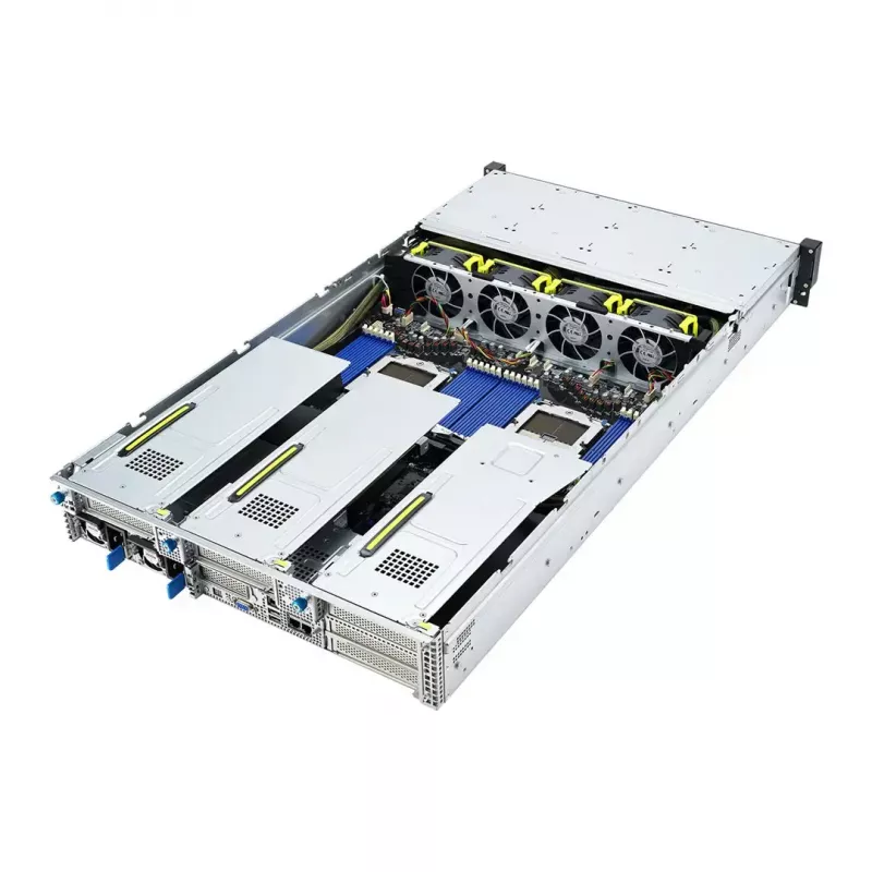 Riiuliserver ASUS RS720A-E12-RS24U 2U Socket SP5, 2x CPU tugi, 24x 2,5-tollist pesa, 24 DIMM DDR5 pesa, 2600W toiteplokk, 10GbE