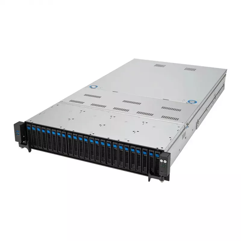Riiuliserver ASUS RS720A-E12-RS24U 2U Socket SP5, 2x CPU tugi, 24x 2,5-tollist pesa, 24 DIMM DDR5 pesa, 2600W toiteplokk, 10GbE