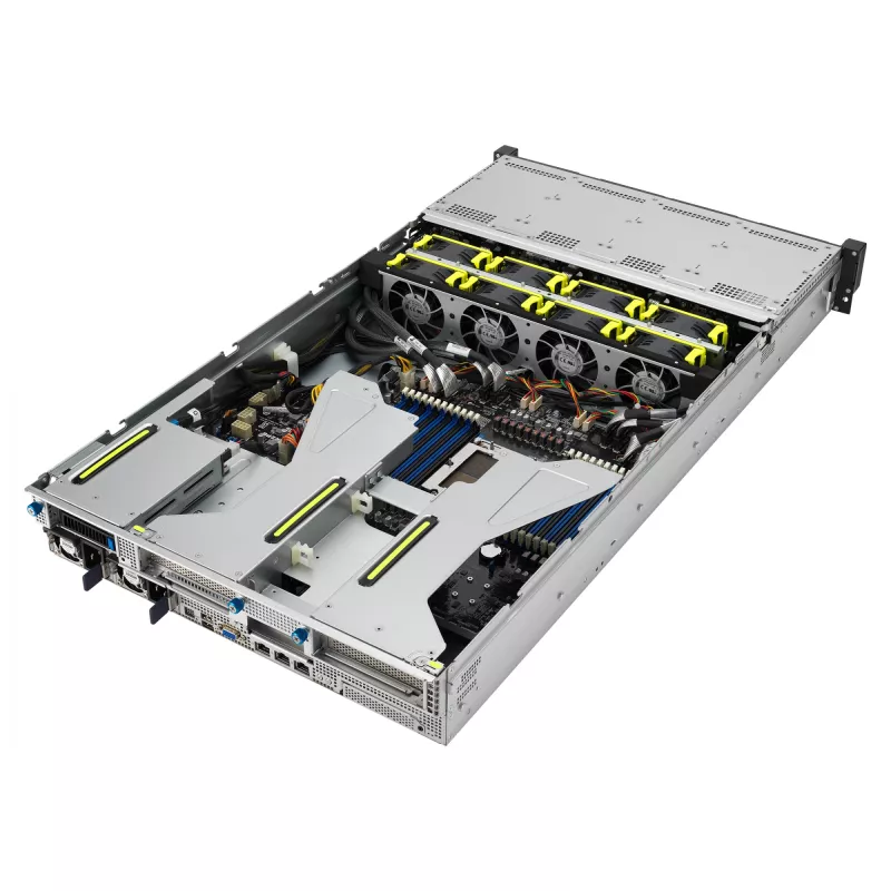 ASUS RS521A-E12-RS12U Socket SP5 Rack (2U) Must, Hõbedane