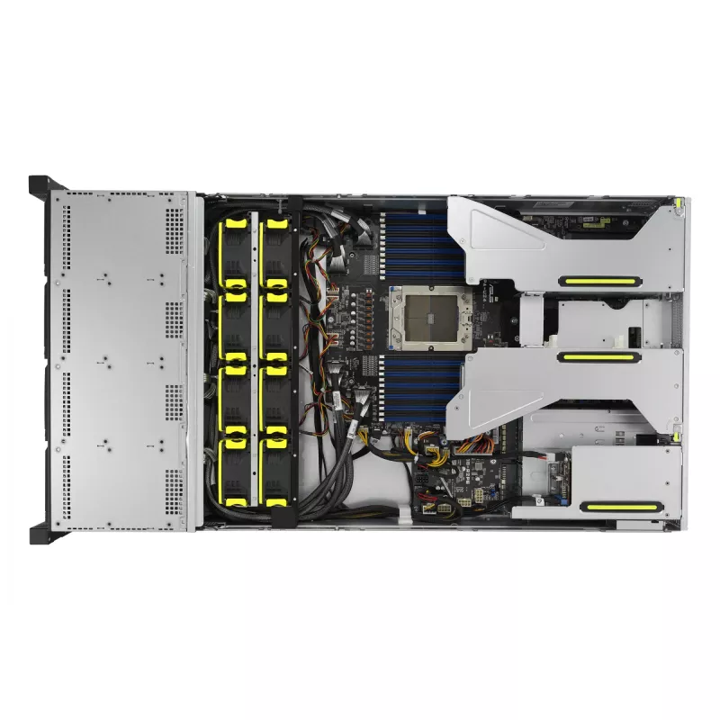 ASUS RS521A-E12-RS12U Socket SP5 Rack (2U) Must, Hõbedane
