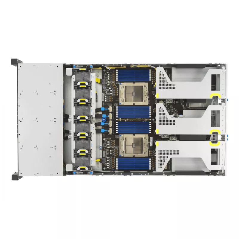 ASUS RS720A-E13-RS8G Socket SP5 Rack (2U) Must, Hõbedane