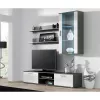 Seinale paigaldatav riiulikomplekt Cama Meble SOHO, 2 riiulit, 1250×200×200 mm, puitlaastplaat, hall matt