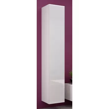 Seinale paigaldatav hoiumööbel cama meble VIGO 180 — 1800×400×300 mm, valge/valge läige