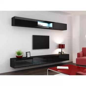 Hoiustuskapp cama meble VIGO 90 — seinale kinnitatav, 900×350×320 mm, must/must läige