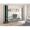 Seinale kinnitatav riiulisüsteem cama meble VIGO NEW 180×40×30 cm valge/must läikiv