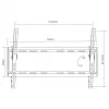 TV seinakinnitus MACLEAN MC-605, fikseeritud kallutatav kinnitus, VESA 75x75–600x400, kuni 55 kg, 32–80-tollistele ekraanidele