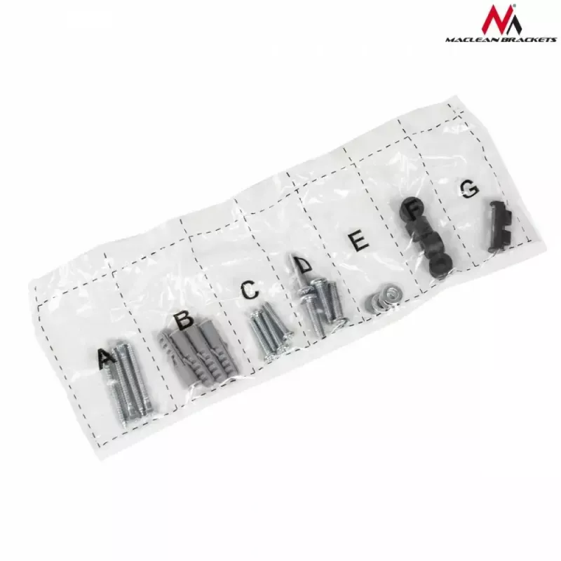 TV seinakinnitus MACLEAN MC-605, fikseeritud kallutatav kinnitus, VESA 75x75–600x400, kuni 55 kg, 32–80-tollistele ekraanidele