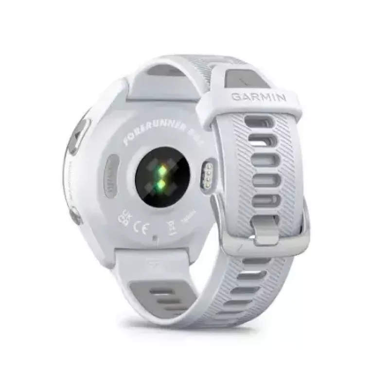 Nutikell GARMIN Forerunner 965 — 47 mm titaanist korpus, 1,4-tolline AMOLED, 32 GB, 23-päevane aku, GPS/GLONASS/Galileo, valge silikoonist rihm
