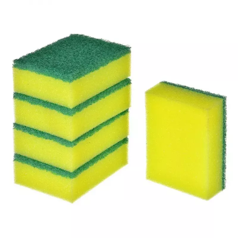 Käsnnuustik VILEDA Tip-Top pakendis 5 tk, ristkülikukujulised kiudpadjad 70×90×30 mm, kollane
