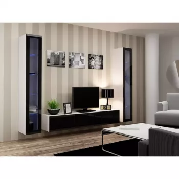 Teleriiul cama meble VIGO 180 — 1800×400×300 mm, valge pealispind, valge raam, puitlaastplaat