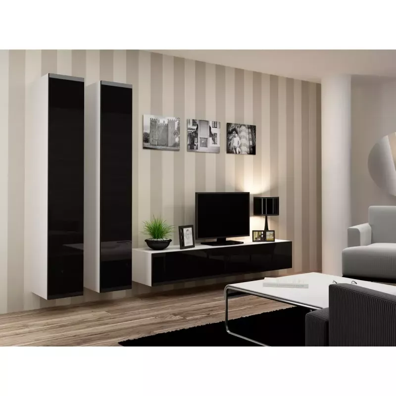 Teleriiul cama meble VIGO 180 — 1800×400×300 mm, valge pealispind, valge raam, puitlaastplaat