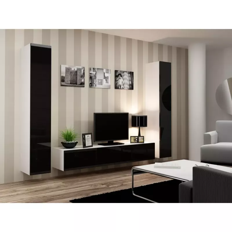 Teleriiul cama meble VIGO 180 — 1800×400×300 mm, valge pealispind, valge raam, puitlaastplaat