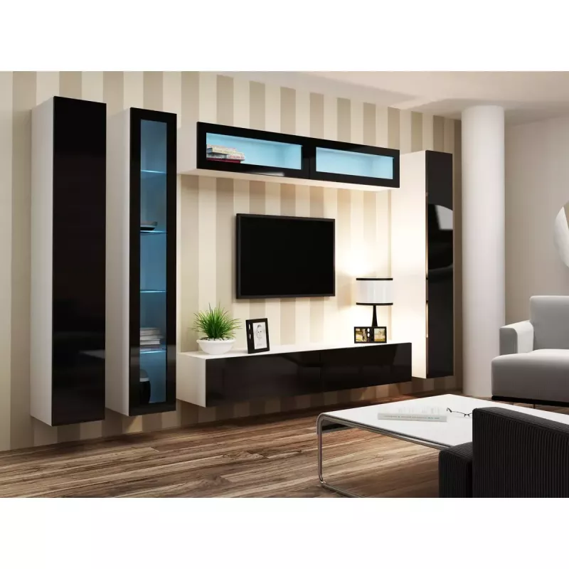 Teleriiul cama meble VIGO 180 — 1800×400×300 mm, valge pealispind, valge raam, puitlaastplaat
