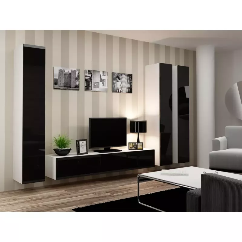 Teleriiul cama meble VIGO 180 — 1800×400×300 mm, valge pealispind, valge raam, puitlaastplaat