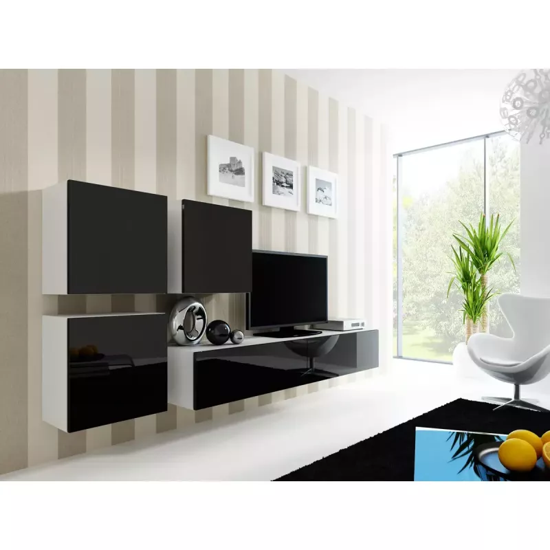 Teleriiul cama meble VIGO 180 — 1800×400×300 mm, valge pealispind, valge raam, puitlaastplaat