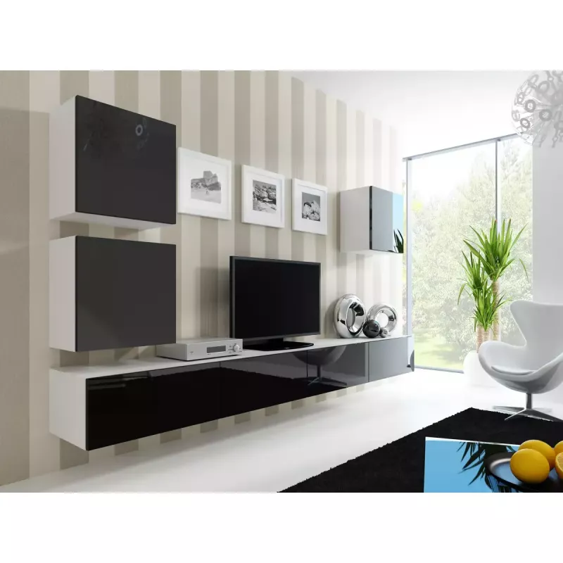 Teleriiul cama meble VIGO 180 — 1800×400×300 mm, valge pealispind, valge raam, puitlaastplaat