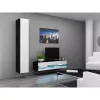 TV alus Cama Meble VIGO NEW 30/140/40, 1400×400×300 mm, must pealispind, puitlaastplaat, must raam
