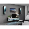 TV alus Cama Meble VIGO NEW 30/140/40, 1400×400×300 mm, must pealispind, puitlaastplaat, must raam