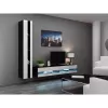 TV alus Cama Meble VIGO NEW 30/140/40, 1400×400×300 mm, must pealispind, puitlaastplaat, must raam