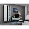 TV alus Cama Meble VIGO NEW 30/140/40, 1400×400×300 mm, must pealispind, puitlaastplaat, must raam