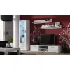 TV-alus cama meble SOHO 180 — 1800×430×370 mm, valge pealispind (puitlaastplaat), valge raam