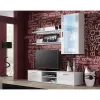 TV-alus cama meble SOHO 180 — 1800×430×370 mm, valge pealispind (puitlaastplaat), valge raam