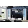 TV-alus cama meble SOHO 180 — 1800×430×370 mm, valge pealispind (puitlaastplaat), valge raam