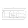 TV-alus cama meble SOHO 180 — 1800×430×370 mm, valge pealispind (puitlaastplaat), valge raam