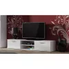 TV-alus cama meble SOHO 180 — 1800×430×370 mm, valge pealispind (puitlaastplaat), valge raam