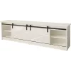 TV-kapp Cama Meble GRANERO RTV 200x56,7x35 cm — valge pealispind, puitlaastplaadist korpus
