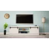 TV-kapp Cama Meble GRANERO RTV 200x56,7x35 cm — valge pealispind, puitlaastplaadist korpus