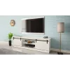 TV-kapp Cama Meble GRANERO RTV 200x56,7x35 cm — valge pealispind, puitlaastplaadist korpus