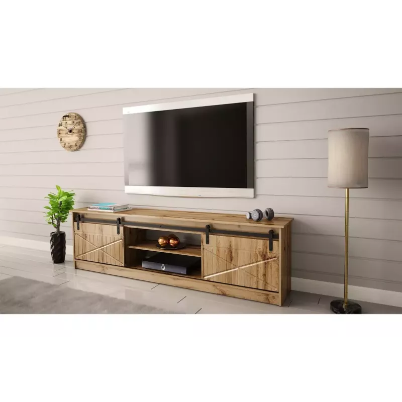 TV-kapp Cama Meble GRANERO RTV, Wotan tammeviimistlus, 2000×350×567 mm