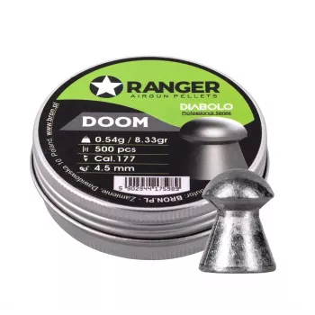 Õhupüssikuulid RANGER 4.5 mm Diabolo Professional Doom, 0.54 g, 500 tk, alumiiniumist dosaator