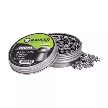 Õhupüssikuulid RANGER 4.5 mm Diabolo Professional Doom, 0.54 g, 500 tk, alumiiniumist dosaator