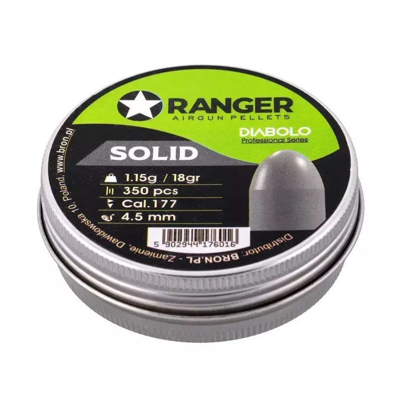 Diabolo õhupüssi kuulid RANGER PRORO 4,5 mm (0.177) 1.15 g — 350 tk alumiiniumkonteineris