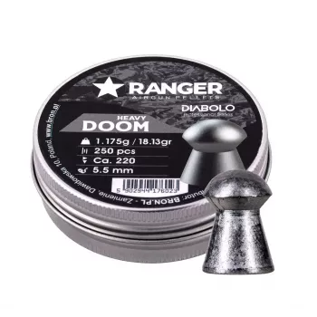 Õhupüssi kuulid RANGER PRORO.55.250.DH Diabolo 5,5 mm, 250 tk, hõbedane, alumiiniumdosaaator