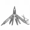 Multitool AZYMUT H2038 täissuuruses multiriist — 14 tööriista, 16,2 cm avatuna, 10,1 cm kokkuvoldituna, 264 g, 420/7CR13 teras, nahast kott