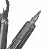 Multitool AZYMUT H2038 täissuuruses multiriist — 14 tööriista, 16,2 cm avatuna, 10,1 cm kokkuvoldituna, 264 g, 420/7CR13 teras, nahast kott