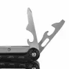 Multitool AZYMUT Turon 10-tööriistaga karabiin H-P224108 — roostevaba teras 420, 10 funktsiooni, kokkupandult 11 cm, kaal 224 g, nahast tupp