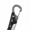 Multitool AZYMUT Turon 10-tööriistaga karabiin H-P224108 — roostevaba teras 420, 10 funktsiooni, kokkupandult 11 cm, kaal 224 g, nahast tupp