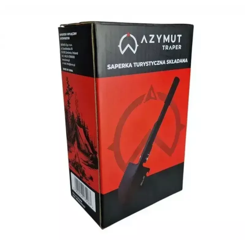 Kokkupandav taktikaline labidas AZYMUT Trapper — roostevaba teras, must, 410 mm, 565 g