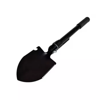 Kokkupandav taktikaline labidas AZYMUT Trapper — roostevaba teras, must, 410 mm, 565 g