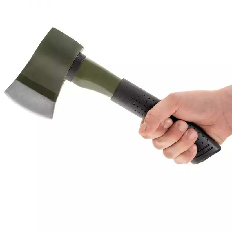 Kirves Mil-Tec 15506000 — kompaktne matkakirves, roostevaba terasest tera 4,6 mm, pikkus 280 mm, pea laius 80 mm, kaal 832 g
