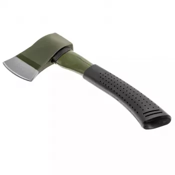 Kirves Mil-Tec 15506000 — kompaktne matkakirves, roostevaba terasest tera 4,6 mm, pikkus 280 mm, pea laius 80 mm, kaal 832 g